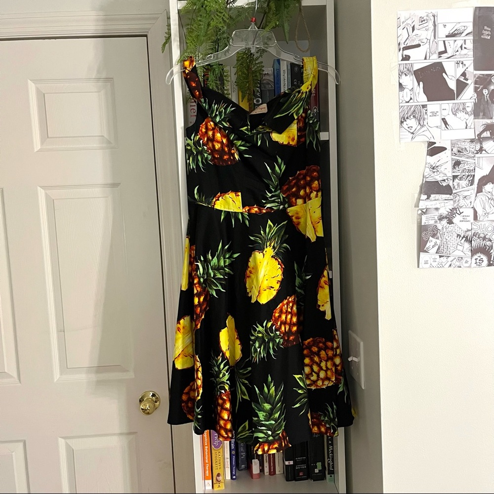 Vintage Inspired Pineapple Pin-Up Dress